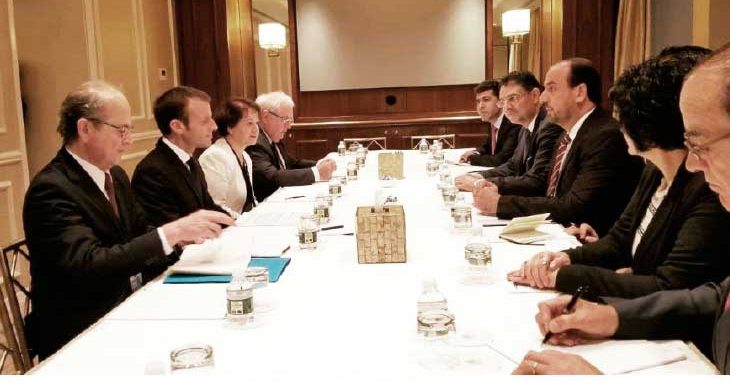 ماكرون لوفد هيئة التفاوض المعارضة من نيويورك: ندعم اتفاق «إدلب»