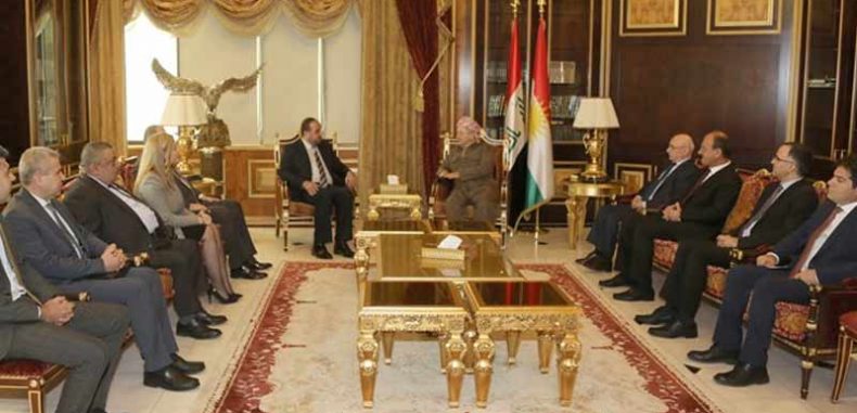 وفد من هيئة التفاوض يزور أربيل ويلتقي البرزاني